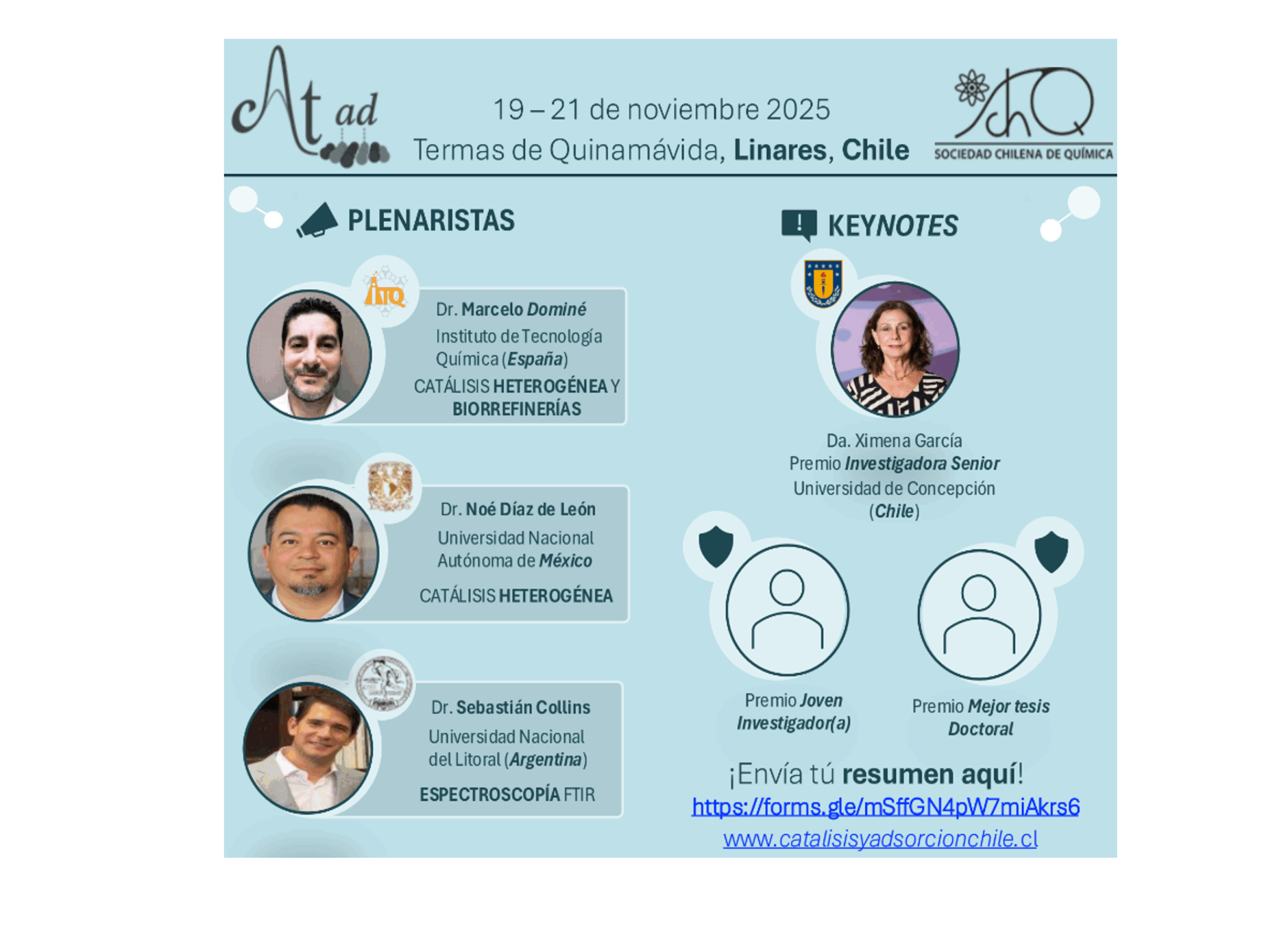 Plenary Conference of Marcelo E. Domine at the XIII Journeys of Catalysis and Adsorption 2025, Termas de Quinamávida, Linares, Chile